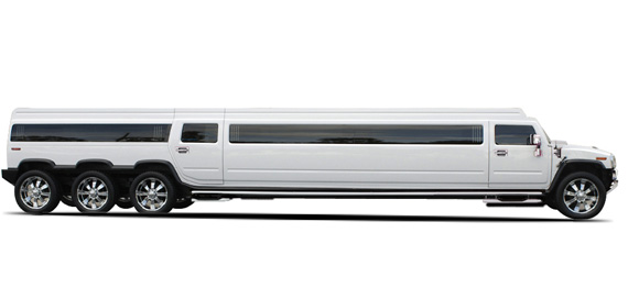 White Tri Axel Hummer Wedding Limo Indianapolis