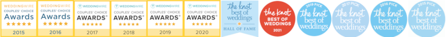 Theknot And Wedding Wire awards over the years