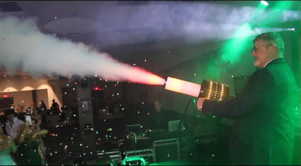Hand Held Confetti Cannon Hand Held Confetti Cannon Being used at a school dance